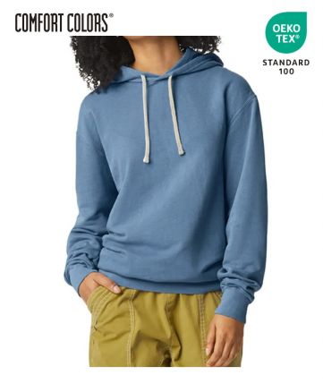 6.4ozガーメントダイフードスウェット/003Pブルージーン レディースモデル