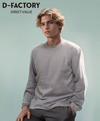 D-FACTORY(ディーファクトリー) 6.6オンス ロングスリーブガーメントダイTシャツ(1.6インチリブ)