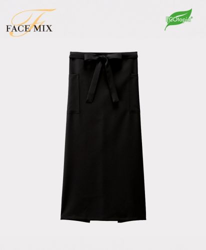 フェイスミックス(FACE MIX)ソムリエエプロン(原着糸・油移染防止))/両脇アウトポケット,ポケット脇側にマチ付き