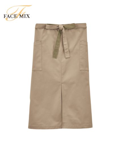 フェイスミックス(FACE MIX)ソムリエエプロン/1 ベージュ×カーキ