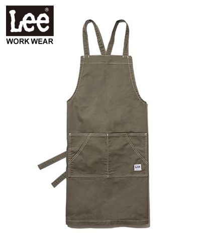 Lee(リー)Lee 胸当てエプロン/ストレッチダック(4)カーキ