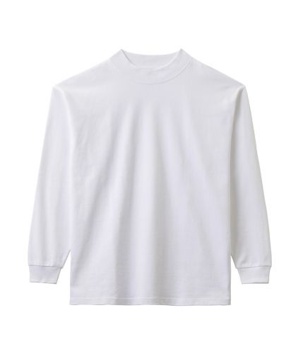 10.2オンススーパーヘビーウェイトモックネックTシャツ/ 15ホワイト