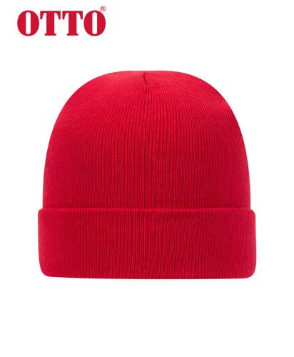 OTTO(オットーキャップ)コットンニットキャップ ダブルタイプ RDレッド