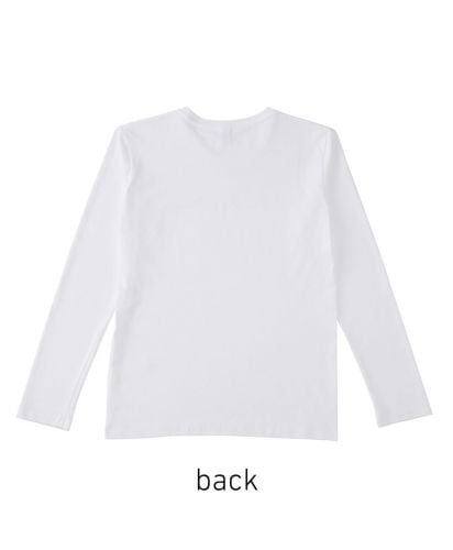 スリムフィットロングスリーブTシャツ/01ホワイト back