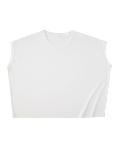 スリーブレスワイドTシャツ/ 10オフホワイト