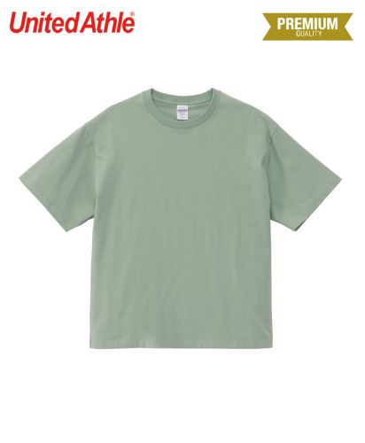 ユナイテッドアスレ(United Athle)6.5オンス ファインジャージー ボックスシルエット Tシャツ/269スモーキーグリーン