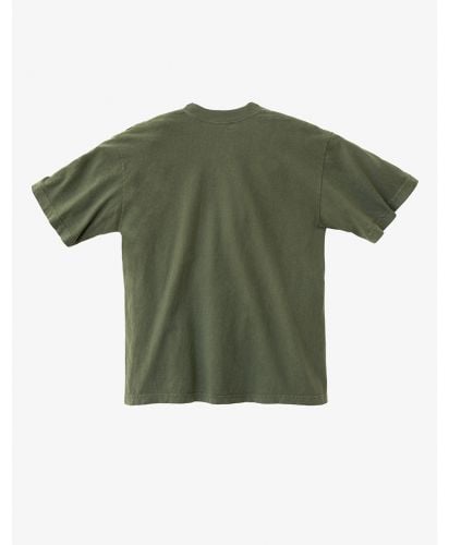 ロサンゼルスアパレル(Los Angeles Apparel)TS/S GARMENT DYE CREW NECK 6.5oz/BACK,色: アーミー