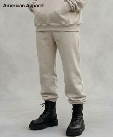 American Apparel (アメリカンアパレル)7.6oz リフレックスフリース ユニセックス スウェットパンツ/モデル着用:0M7ボーン