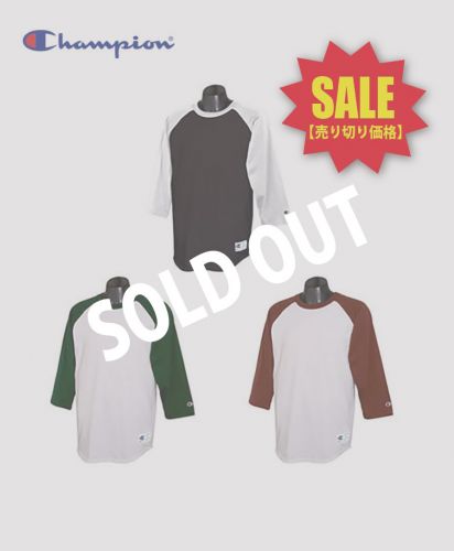 Champion 5.2oz 7分袖ラグランTシャツ