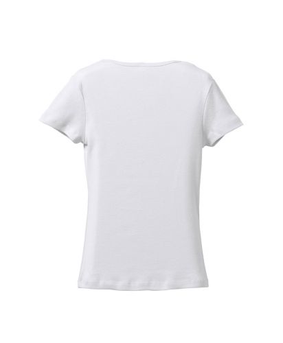 6.2オンス CVC フライス Tシャツ/001ホワイト.back style
