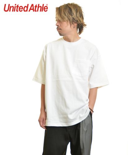 9.1オンス マグナムウェイト ビッグシルエット Tシャツ(ポケット付)/001ホワイト XL メンズモデル170cm