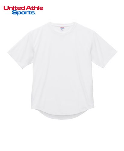 5.6オンス ドライコットンタッチ ラウンドテール Tシャツ（ローブリード）/001ホワイト